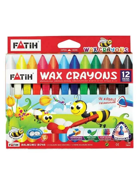 Fatih Mum Pastel Boya Wax Crayon Cumba 12 Renk 50220