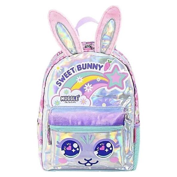 Muggle 2 Bölmeli Bunny Anaokulu Sırt Çantası Turkuaz (MU-9099)