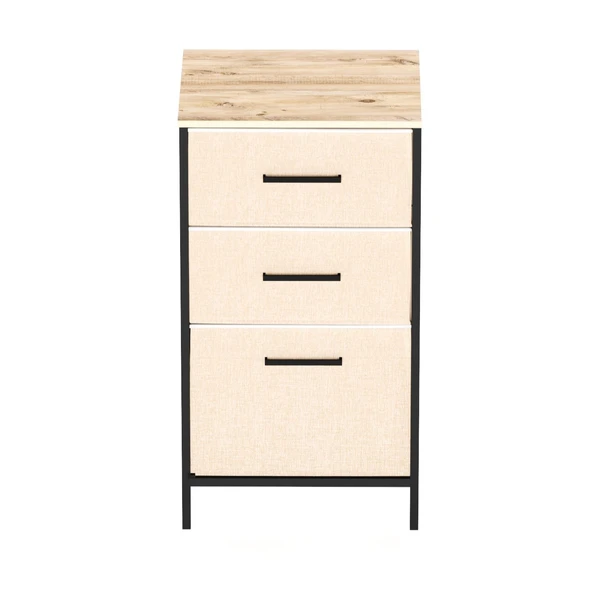 Çok Amaçlı Dolap 3 Çekmeceli Orta Boy Komodin Sehpa Çam 1601 - 6