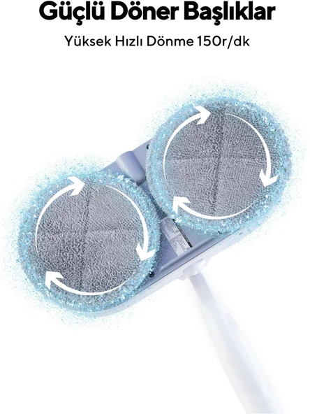 Kumtel Hwsm-01 Şarjlı Kablosuz Mop Paspas - 3