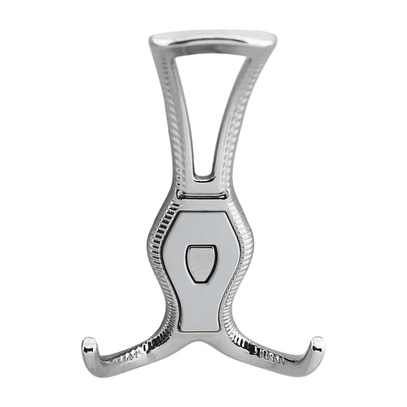 Portmanto Askı Metal Vestiyer Duvar Dolap Elbise Askısı Krom Renk Mobilya Askılığı Aparat 4 Adet - 3