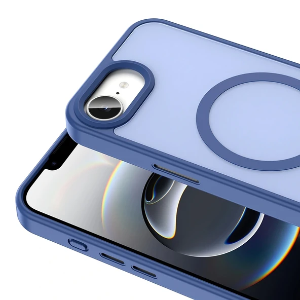 Apple iPhone 16E Kılıf Magsafe Şarj Özellikli Mat Arka Yüzey Redclick Sio Kapak - Resim 11