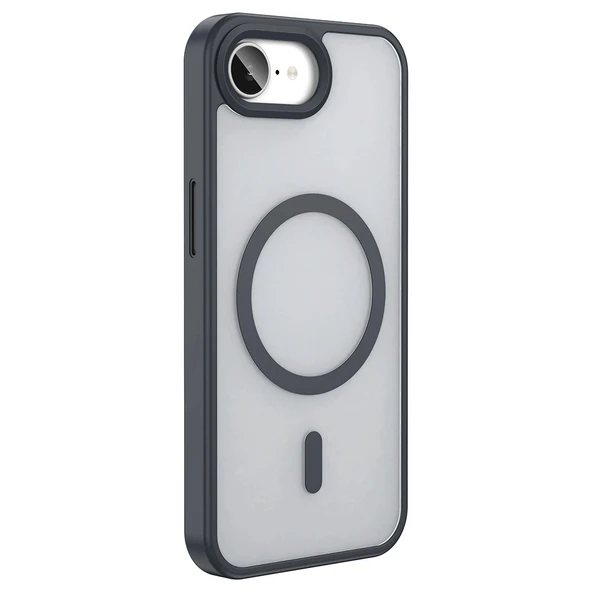 Apple iPhone 16E Kılıf Magsafe Şarj Özellikli Mat Arka Yüzey Redclick Sio Kapak - Resim 3