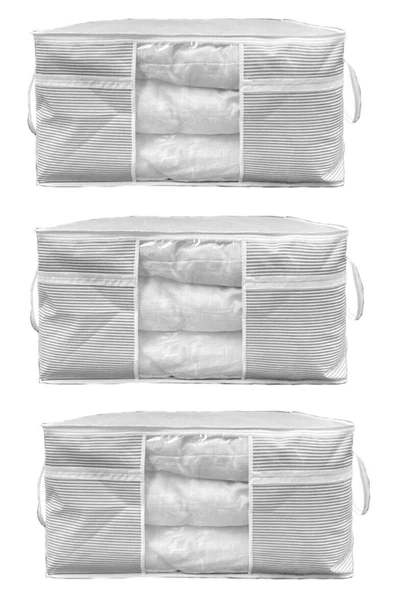 3 Adet - Pencereli Yastık Yorgan Hurcu 75 X 40 X 40 Cm ürün görseli 1