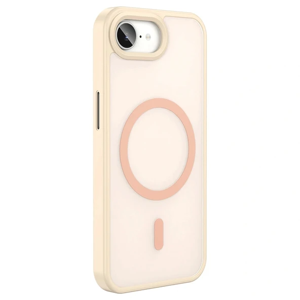 Apple iPhone 16E Kılıf Magsafe Şarj Özellikli Mat Arka Yüzey Redclick Sio Kapak - Resim 4