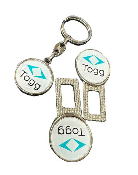 TOGG Uyumlu Ikaz Ses Metal Toka 2 Adet Anahtarlık 1 adet - Resim 2