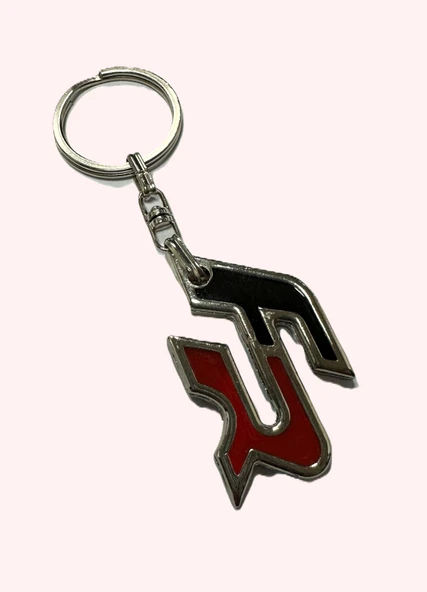 FR Kırmızı Siyah Logolu Metal Otomobil Anahtarlığı 1 ADET 1.KALİTE ürün görseli