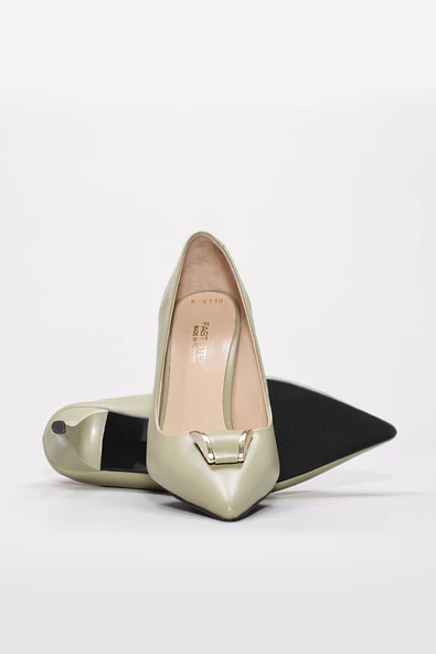 Hakiki Deri  Kadın İnce Topuk Ayakkabı 215ZA3110 - Resim 8