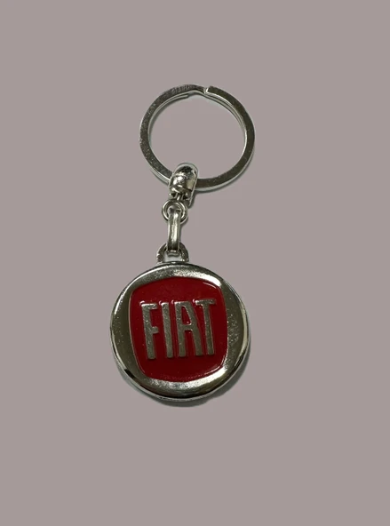 Fiat Kırmızı Logolu Metal Otomobil Anahtarlığı 1 ADET 1.KALİTE - Resim 3