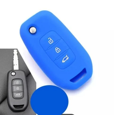 Clio 5 Megane 4 Joy Ve Koleos Silikon Anahtar Koruma Kılıfı MAVİRenk 1 ADET - Resim 2