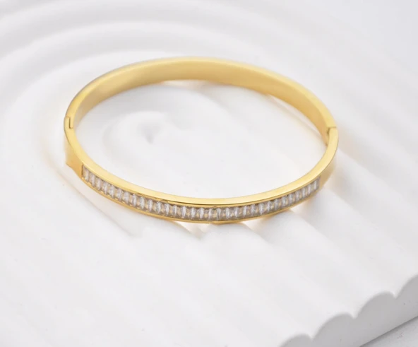 316 L İthal Kararmaz Kadın Çelik Bileklik ürün görseli 1