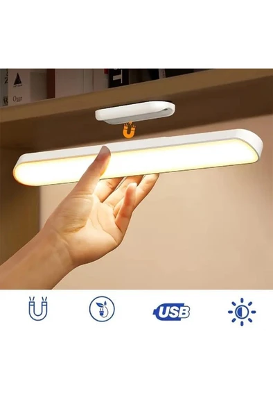 Gözü Yormayan Şarjlı Led Işık Kitap Okuma Masa Lambası Dolap İçi Mıknatıslı Led Aplik Lamba - 2