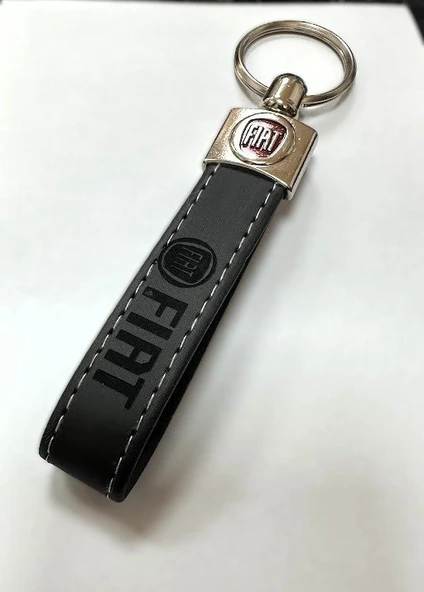 Fiat Kabartmalı Logo Ve Yazılı Anahtarlık (SİYAH) - Resim 2