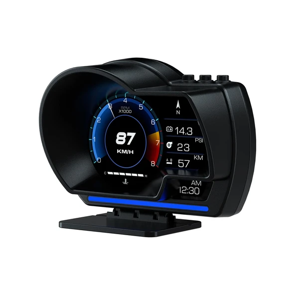 P6 OBD+GPS Araç Ekranı Dijital Hız Göstergesi HUD Otomatik Teşhis ve Sürüş Verileri Hız Ölçer