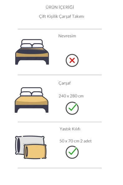 Varol Pan Serisi Ranforce Çift Kişilik Çarşaf Takımı 63 Tel %100 Pamuk - 5