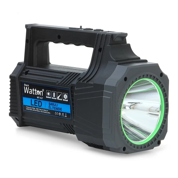 LED ŞARJLI EL FENERİ 25W WATTON WT-417 - 3