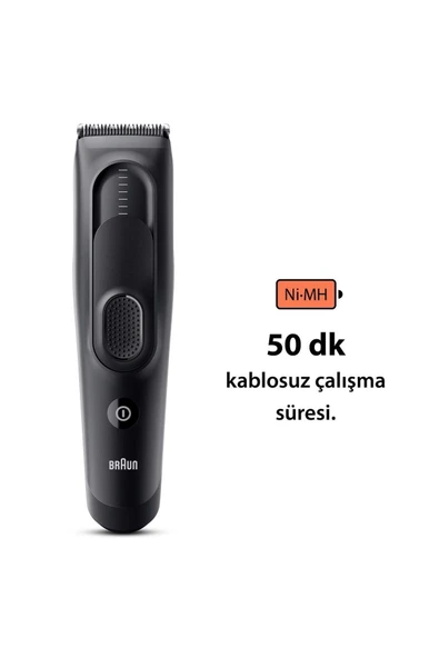 Braun Series 5 HC5330, Erkekler İçin 17 Uzunluk Ayarına Sahip Saç Kesme Makinesi - 6