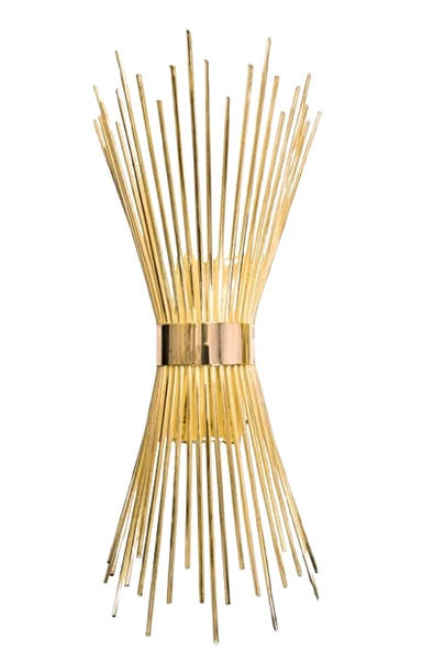 ST00 Pilli Dekoratif Ledli Duvar Aplik Kirpi Gold 3200K Gün Işığı