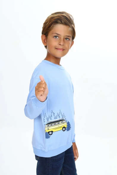 Toontoy Erkek Çocuk Baskılı Sweatshirt - 8