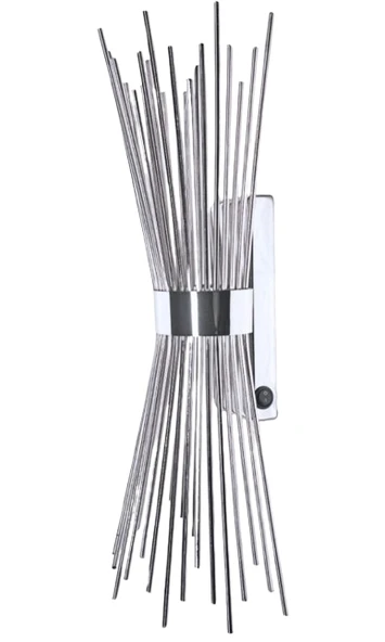 ST00 Pilli Dekoratif Ledli Duvar Aplik Kirpi Gümüş 3200K Gün Işığı - 2