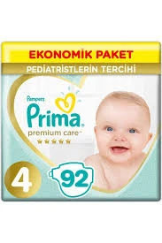 PRİMA PREMİUM CARE NO:4 EKONOMİK PAKET 9/14 KG 92 ADET