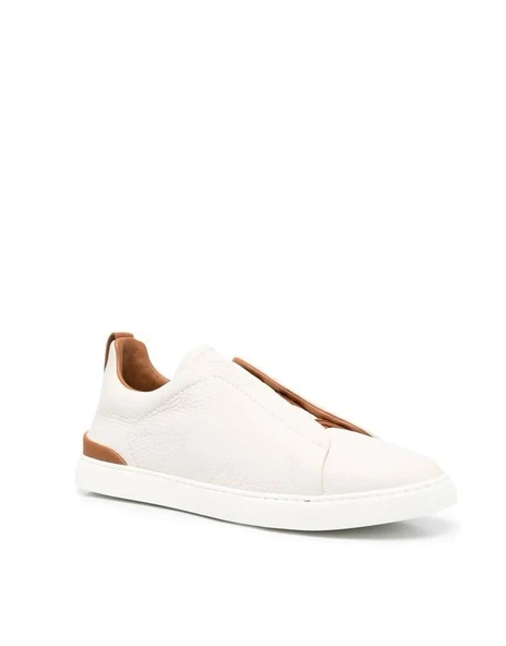 Erkek Deri Sneaker Siyah Kahverengi Ve Beyaz Kahverengi - 4