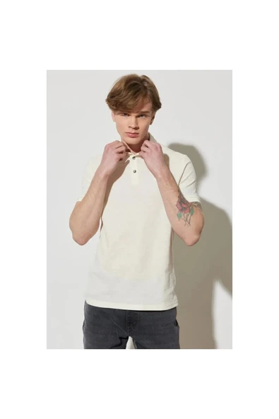 Wrangler Erkek Ekru Polo Tişört