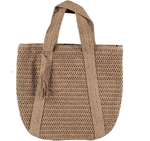 Kadın Hasır Plaj Çanta Büyük Boy Premium Kalite Rattan