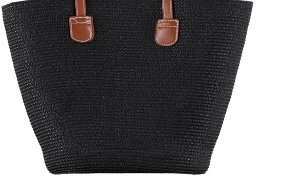 Modern Tasarım Kadın Hasır Çanta Rattan Tarz Çanta - 9