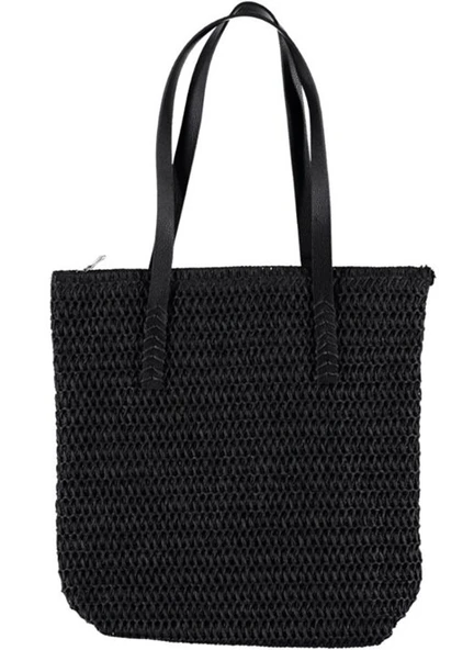 Hasır Örgü Model Kadın Çanta Şık Tasarım Hasır Çanta ürün görseli