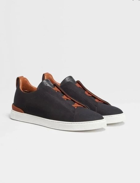 Erkek Deri Sneaker Siyah Kahverengi Ve Beyaz Kahverengi - 6