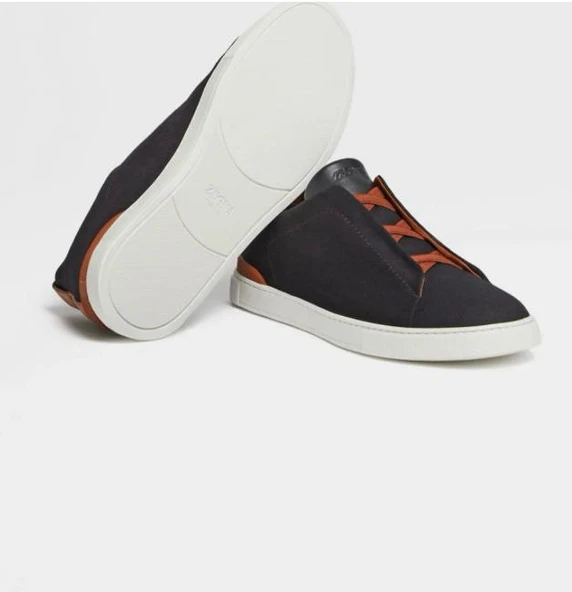 Erkek Deri Sneaker Siyah Kahverengi Ve Beyaz Kahverengi - 3