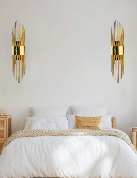 ST00 Pilli Dekoratif Ledli Duvar Aplik Merdiven Gold 3200K Gün Işığı - 3