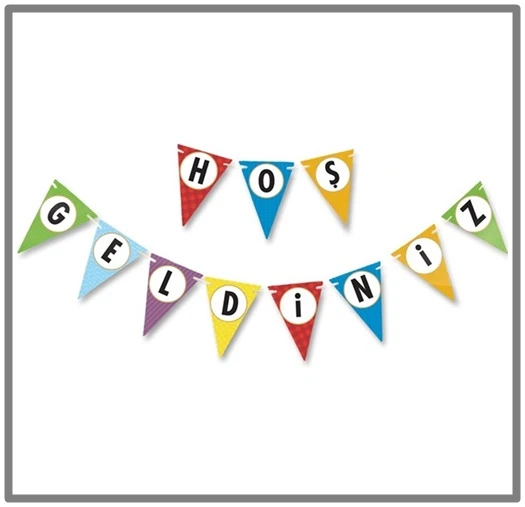 Kikajoy Hoş Geldiniz Üçgen Flama Yazı - 2 adet