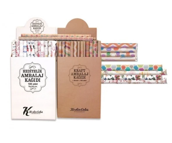 Keskin Color Ambalaj Kağıdı Rulo Tekli 50X70 Kraft - 6 adet
