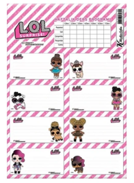 Keskin Color Lol Okul Etiketi 3Lü - 6 paket