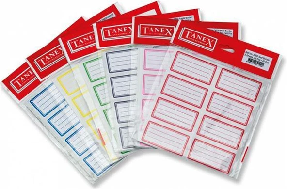 Tanex Okul Etiketi 5Li - 6 paket