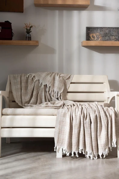 Varol Diamond Serisi Naturel Peştemal Pike Yatak Örtüsü %100 Pamuk - 7