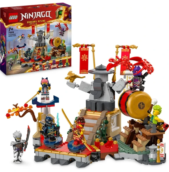 ® NINJAGO® Turnuva Savaş Arenası 71818 # 7 Yaş ve Üzeri İçin 6 Minifigür İçeren Yaratıcı Oyuncak Yap