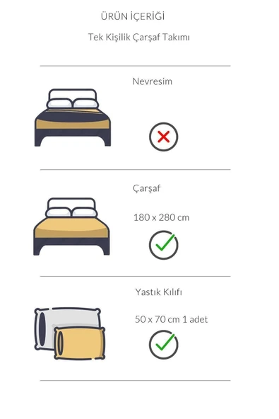 Varol Zeus Serisi Pamuk Saten Tek Kişilik Çarşaf Takımı - 3