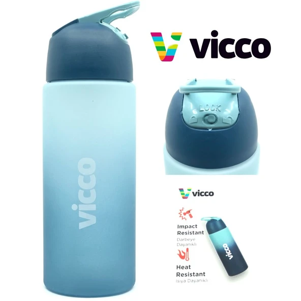 Vicco Su Matarası Kilitli Kapak Tritan Quick Matara Suluk 500 ML ürün görseli 1