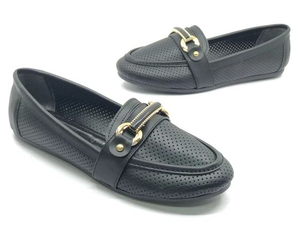 Mehtap Toka Detaylı Delikli Düz Taban Kadın Babet Ayakkabı ürün görseli