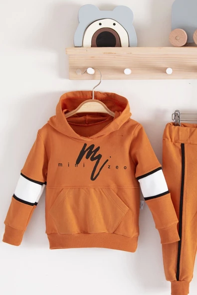 Mini Zeo Desenli Pamuklu 2'li Erkek Bebek Takımı - 2