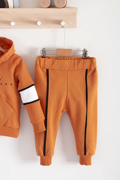 Mini Zeo Desenli Pamuklu 2'li Erkek Bebek Takımı - 3