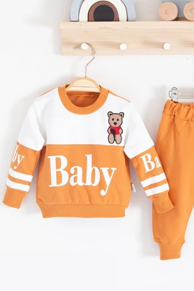 Baby Desenli 2'li % 100 Pamuk Erkek Bebek Takımı - 2