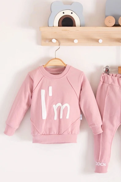 I'm Cool Desenli Pamuklu 2'li Kız Bebek Takımı - 2