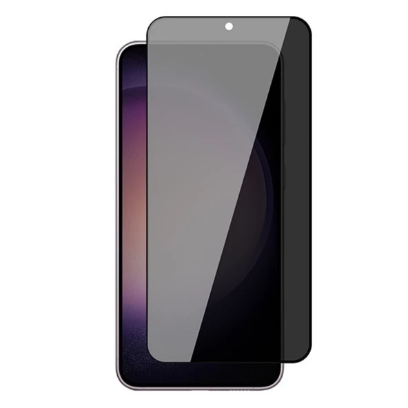 Gpack Samsung Galaxy S22 uyumlu Ekran Koruyucu Hayalet Temperli Cam Privacy Rika Siyah