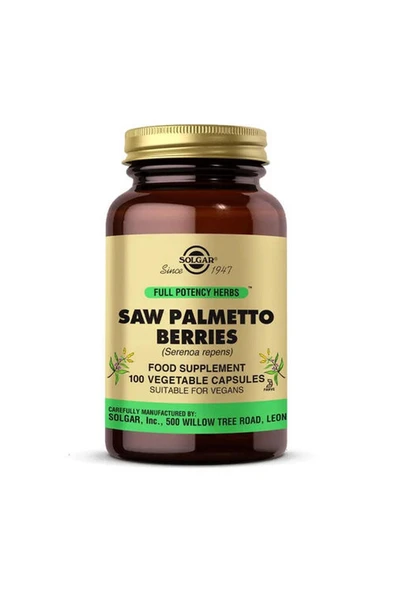 Solgar Saw Palmetto Berries 100 Kapsül ürün görseli
