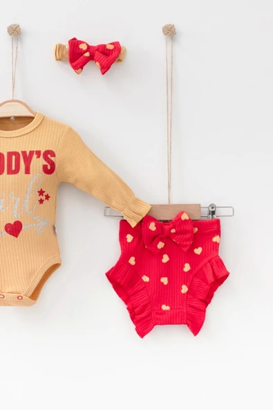 Daddy's Girl Bandanalı Kız Bebek Takımı - Resim 2