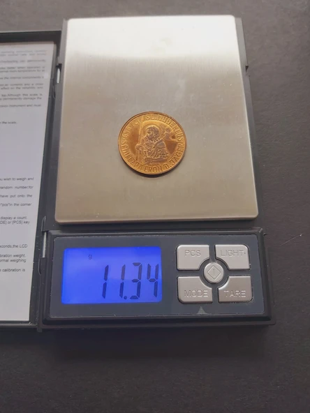 EIDHHANNSHEIL EIDHHANNS DANK - 656 - 727 ST. HUBERLUS - SCHLZPALRON D.JAGER MAG A900 KLARMULLER - 11.34gr 22 ayar A900 Altın Madalya - 5